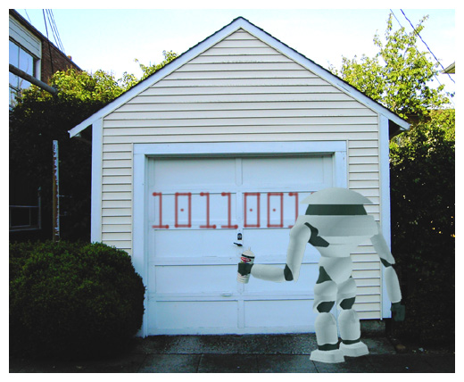bot with spraypaint