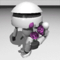 single white bot with flowers