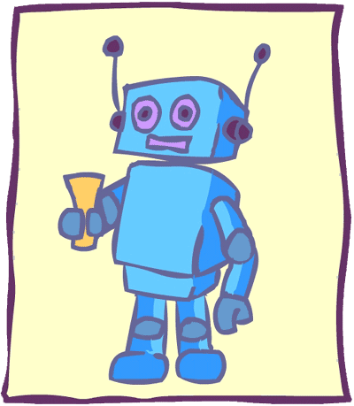 bot with drink