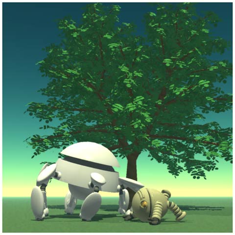 bots beneath a tree