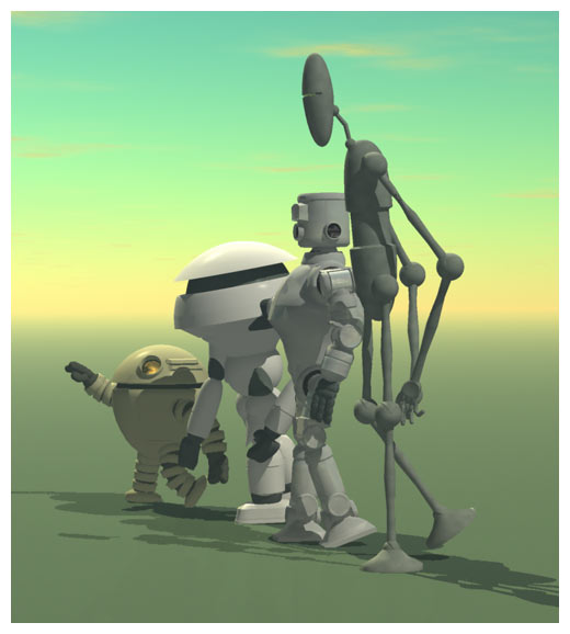 bots on a stroll