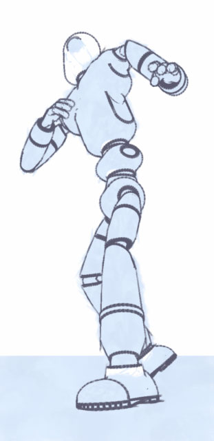 bot in a pose